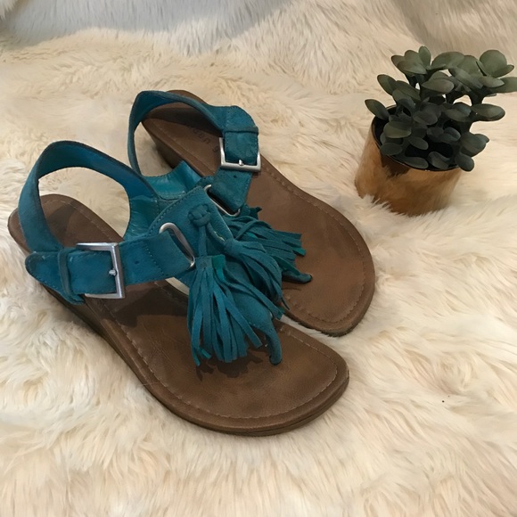 Shoes - Teal Wedges